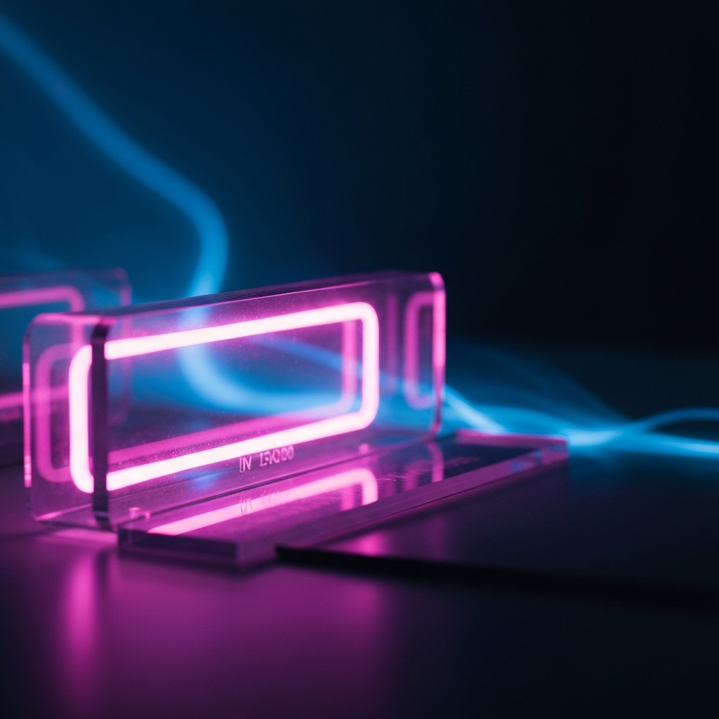 futuristic digital calculator interface showing growth metrics and investment return