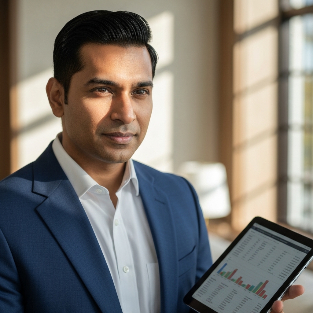 Comparison table on a tablet screen showing different website maintenance pricing tiers for small businesses