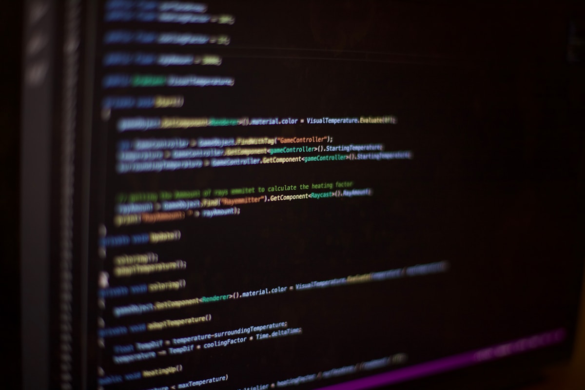 a computer screen with a bunch of text on it