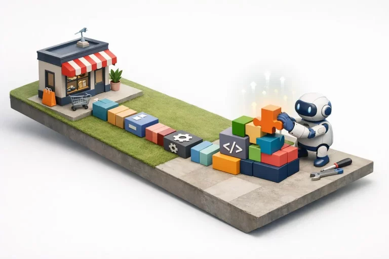 Développement module PrestaShop sur mesure: robot construisant des fonctionnalités personnalisées pour booster un site e-comm