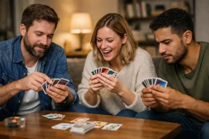 Jeu du 8 américain en train de jouer avec des amis